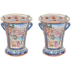 A Massive And Rare Pair of Chinese Mandarin Bough Pots circa 1780