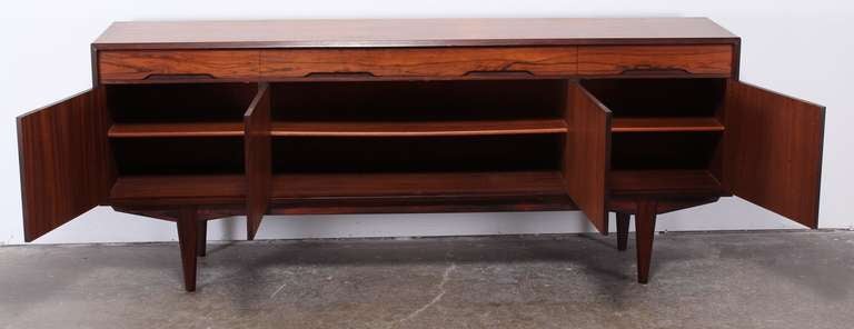 Mid-20th Century Danish Moller Style Rosewood Sideboard or Credenza