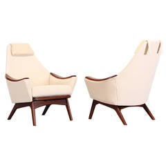 Pair of Adrian Pearsall Lounge Chairs Model 1806-C, 1960