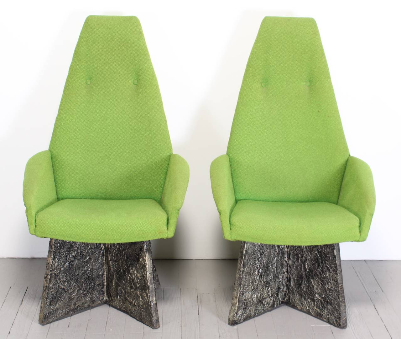 American Set of Four Adrian Pearsall Brutalist Style Chairs