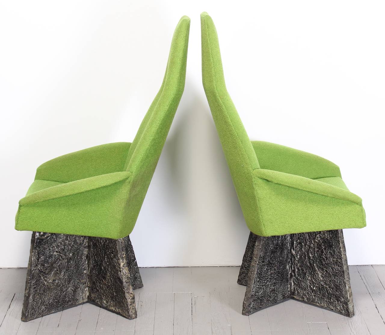 Set of Four Adrian Pearsall Brutalist Style Chairs In Good Condition In Hamburg, PA