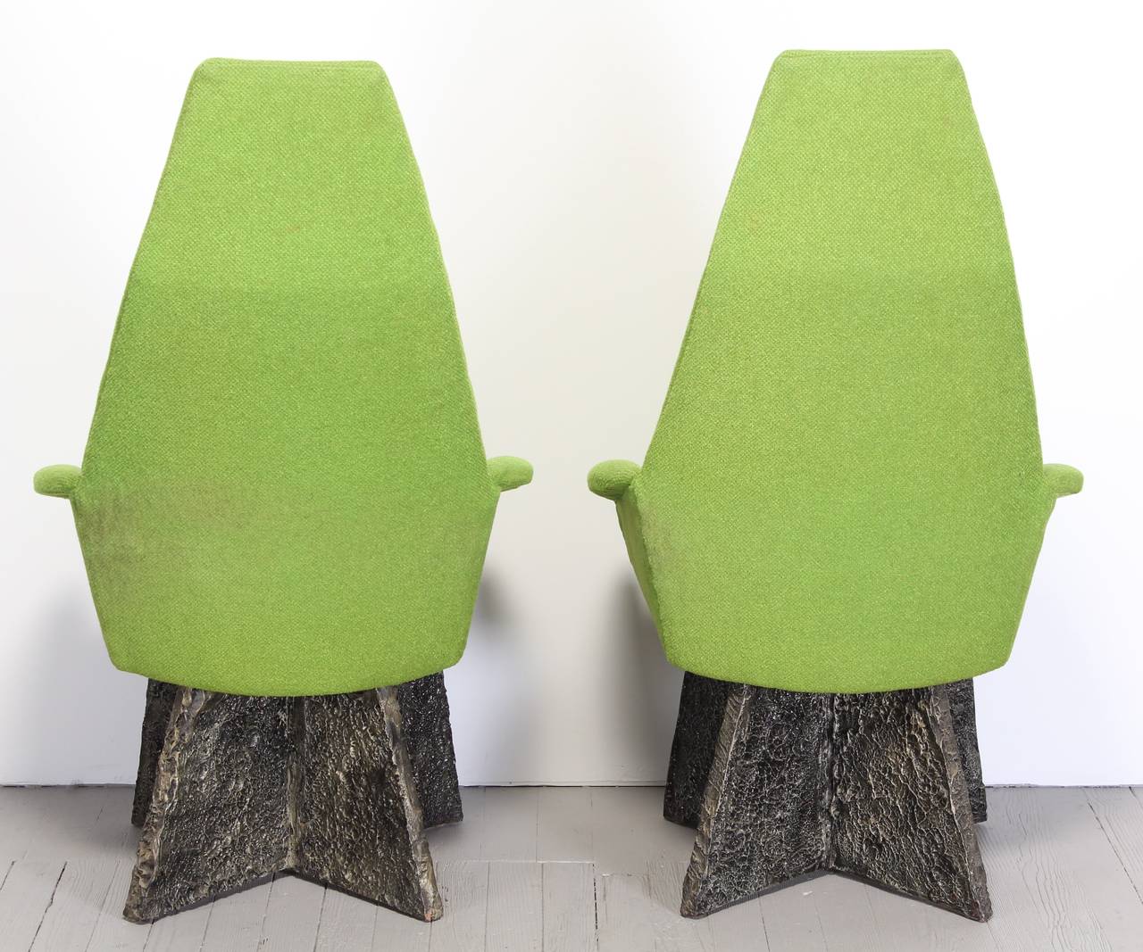 Late 20th Century Set of Four Adrian Pearsall Brutalist Style Chairs