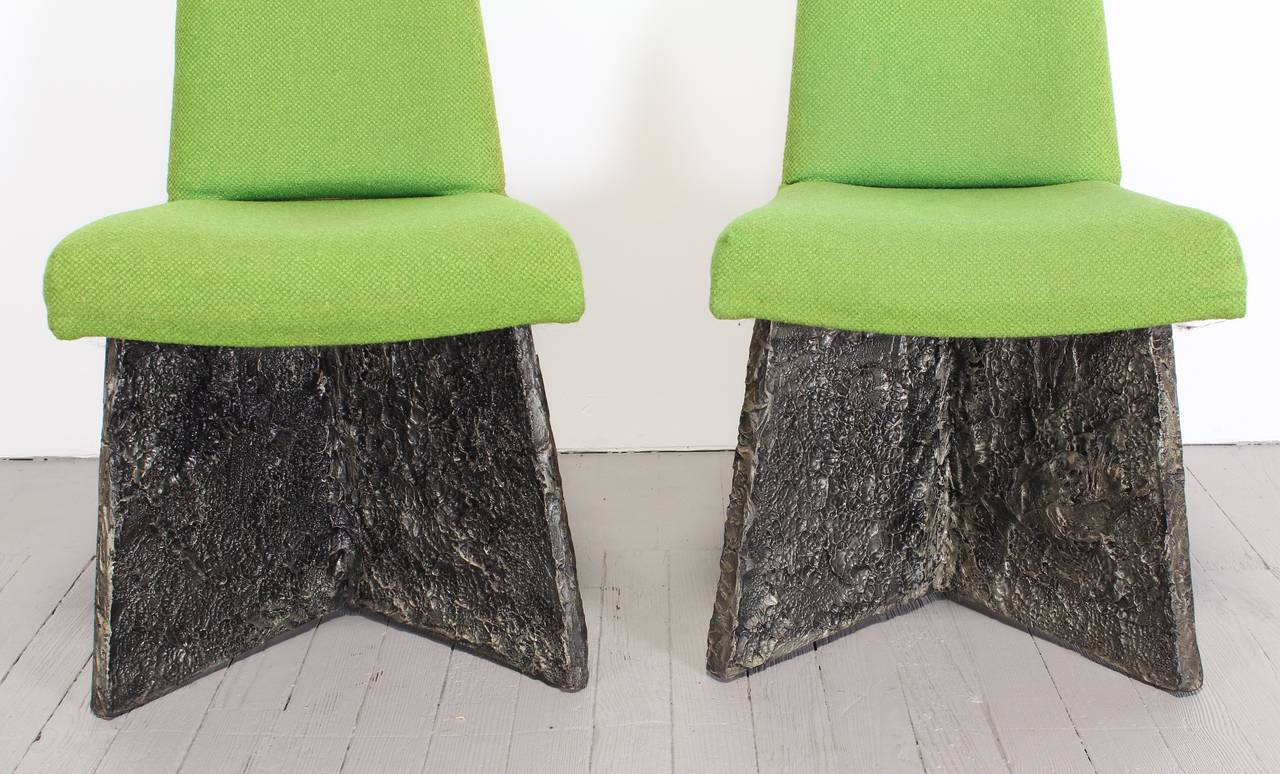 Set of Four Adrian Pearsall Brutalist Style Chairs 2
