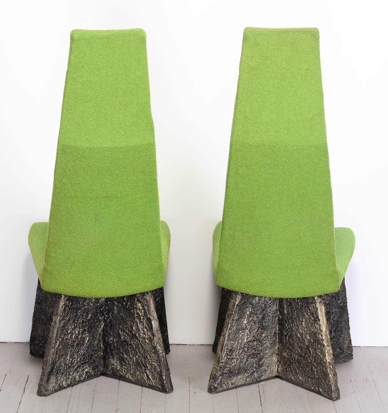Set of Four Adrian Pearsall Brutalist Style Chairs 3