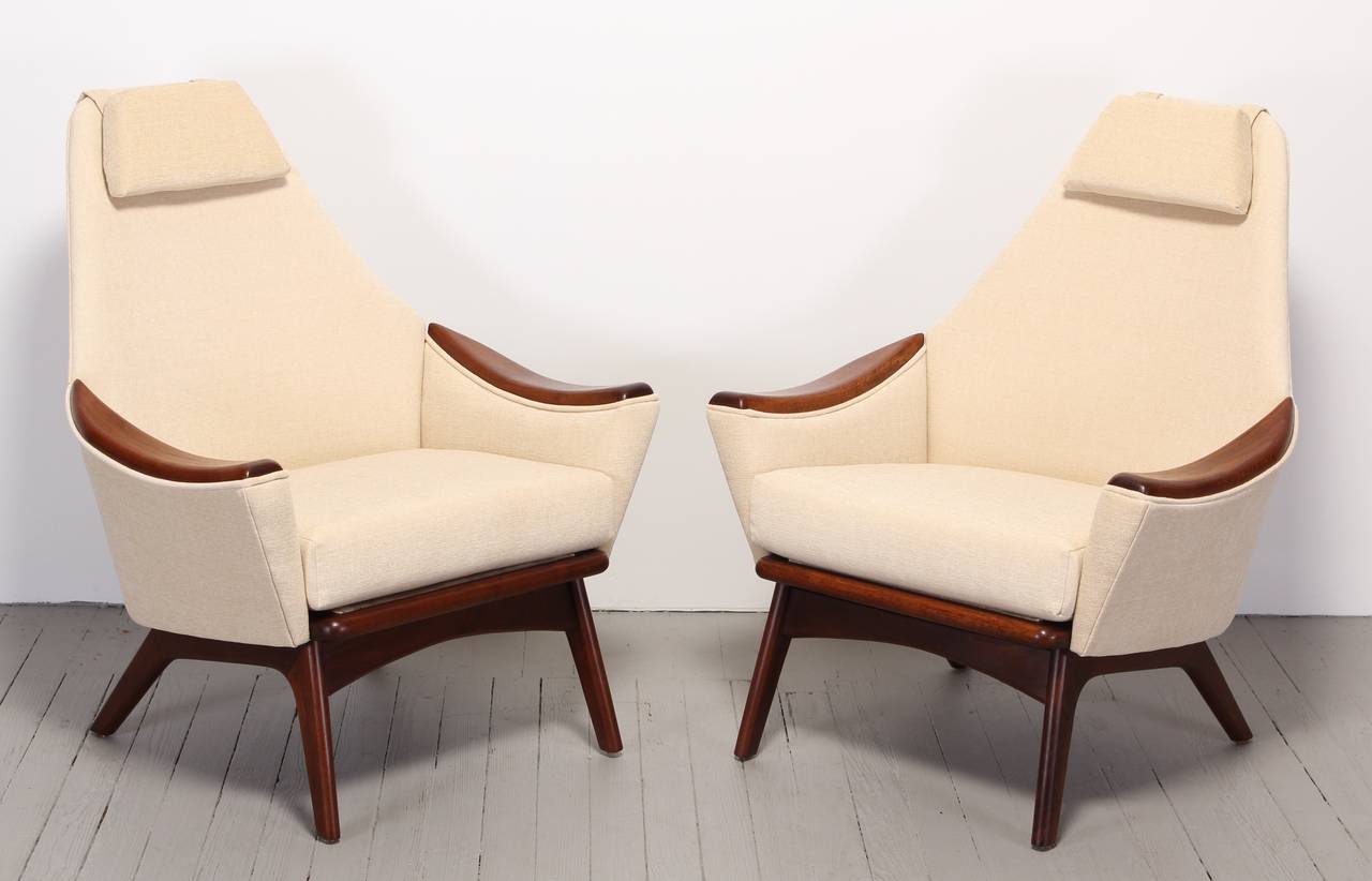Mid-Century Modern Pair of Adrian Pearsall Lounge Chairs Model 1806-C, 1960