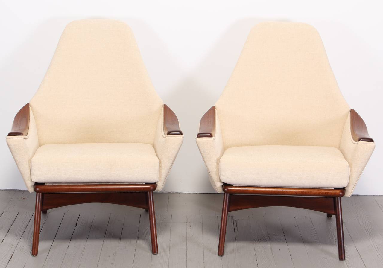 20th Century Pair of Adrian Pearsall Lounge Chairs Model 1806-C, 1960