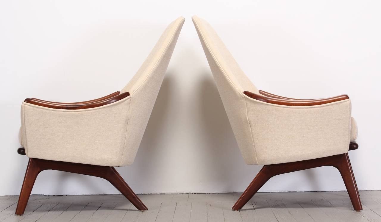 Pair of Adrian Pearsall Lounge Chairs Model 1806-C, 1960 1