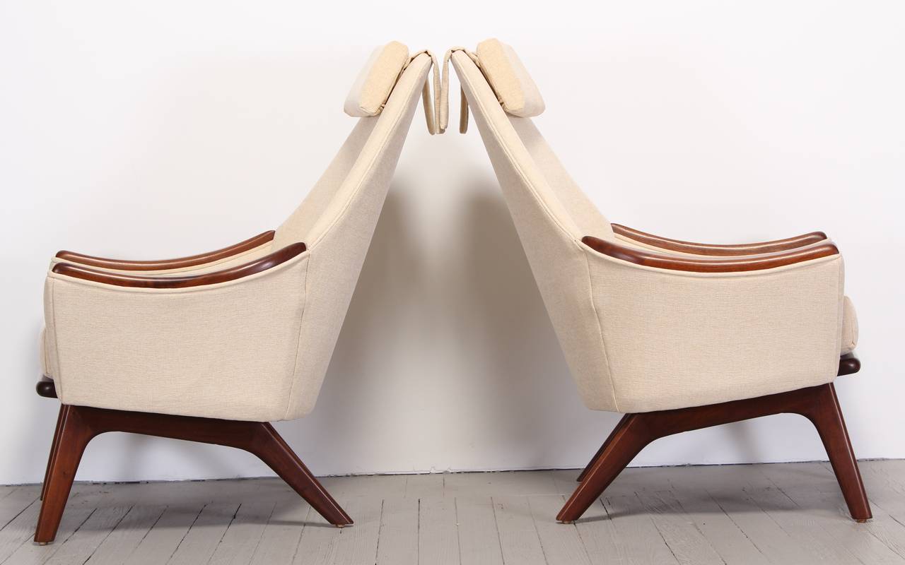 Pair of Adrian Pearsall Lounge Chairs Model 1806-C, 1960 2