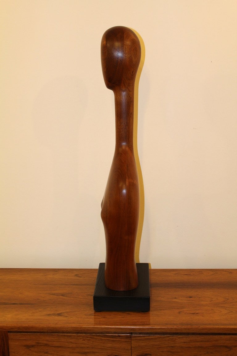 Mid-Century Modern Wood Sculpture by Nancy Loev