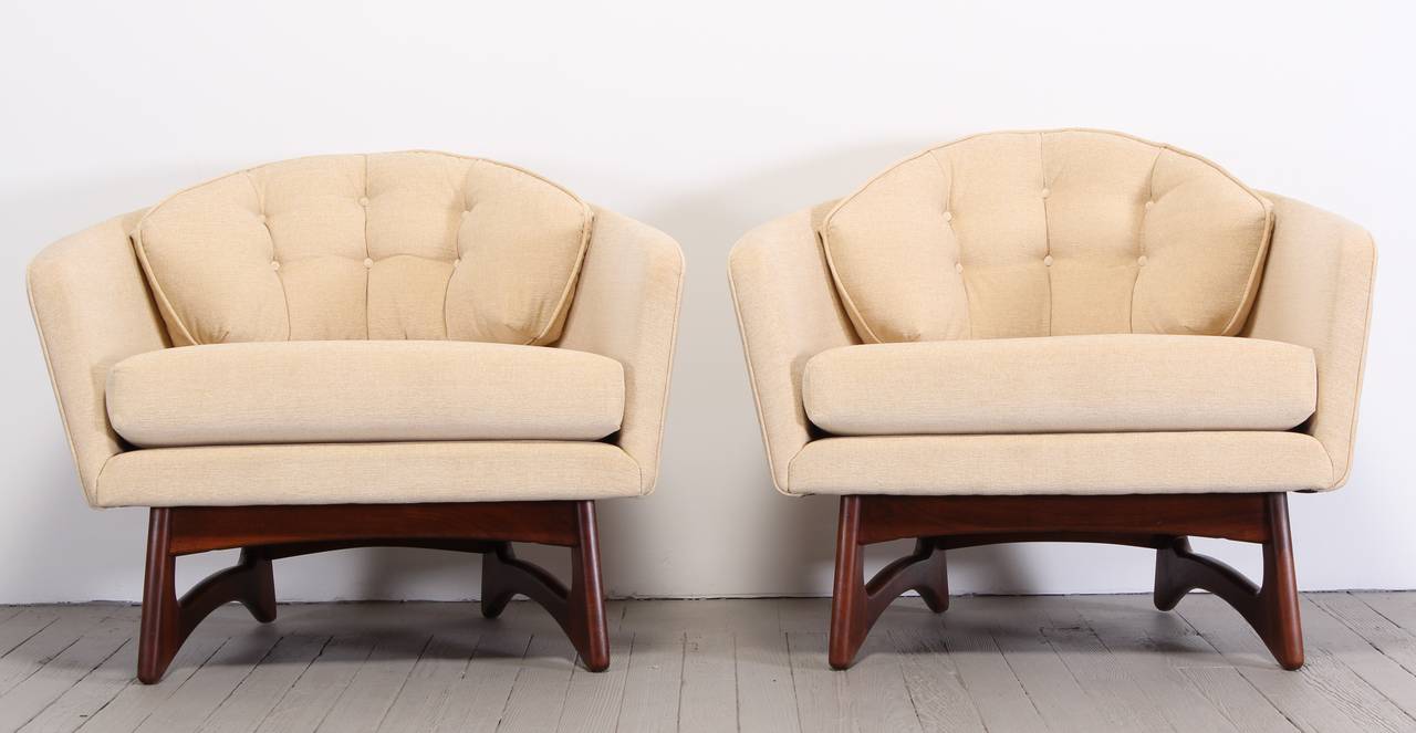 Mid-Century Modern Pair of Adrian Pearsall Lounge or Arm Chairs, 1960