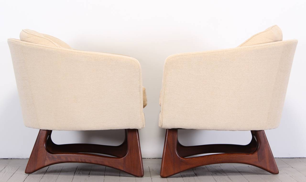 American Pair of Adrian Pearsall Lounge or Arm Chairs, 1960