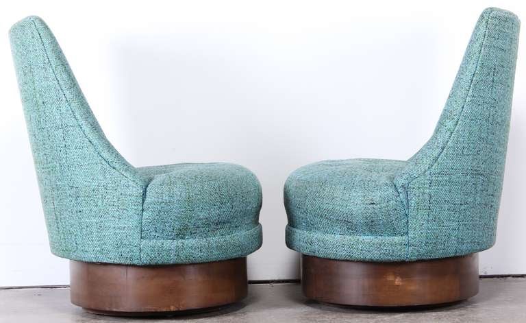 Mid-Century Modern Adrian Pearsall Style Swivel Chairs