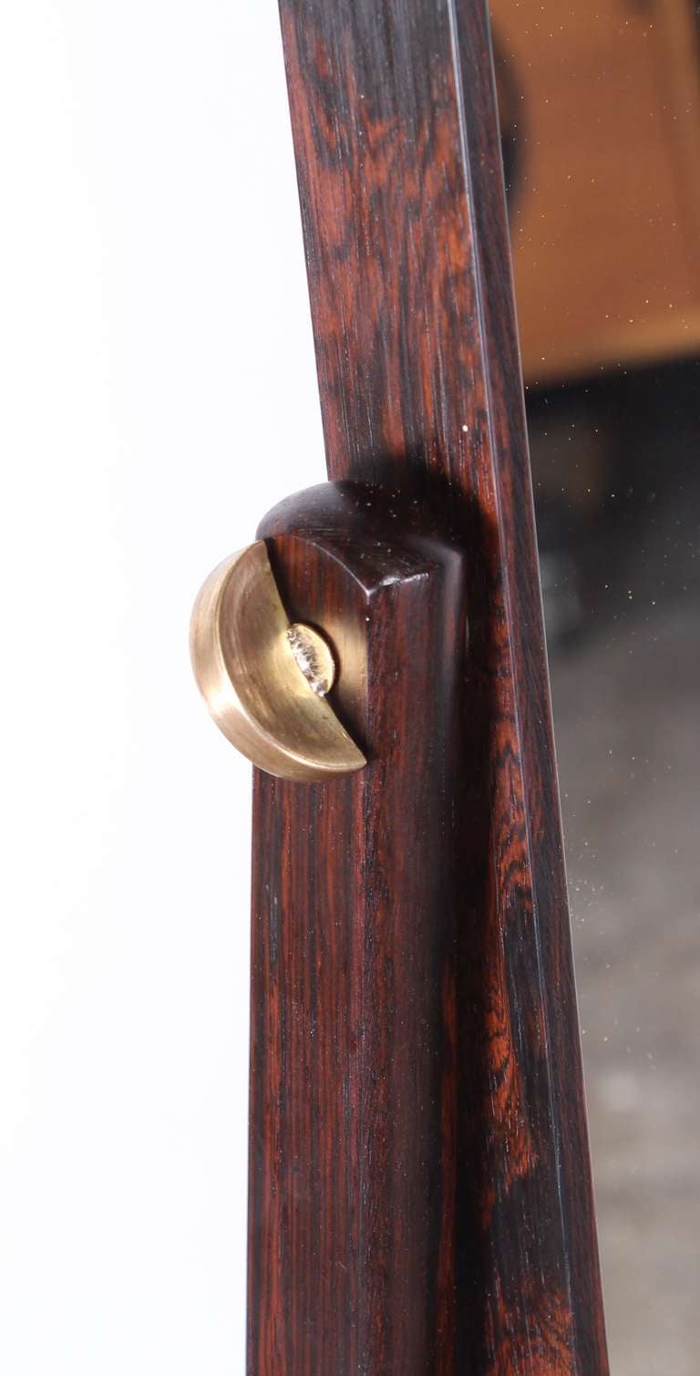 Danish Rosewood Cheval Mirror in the Style of Vodder 4