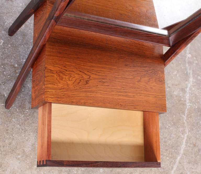 Danish Rosewood Cheval Mirror in the Style of Vodder 2