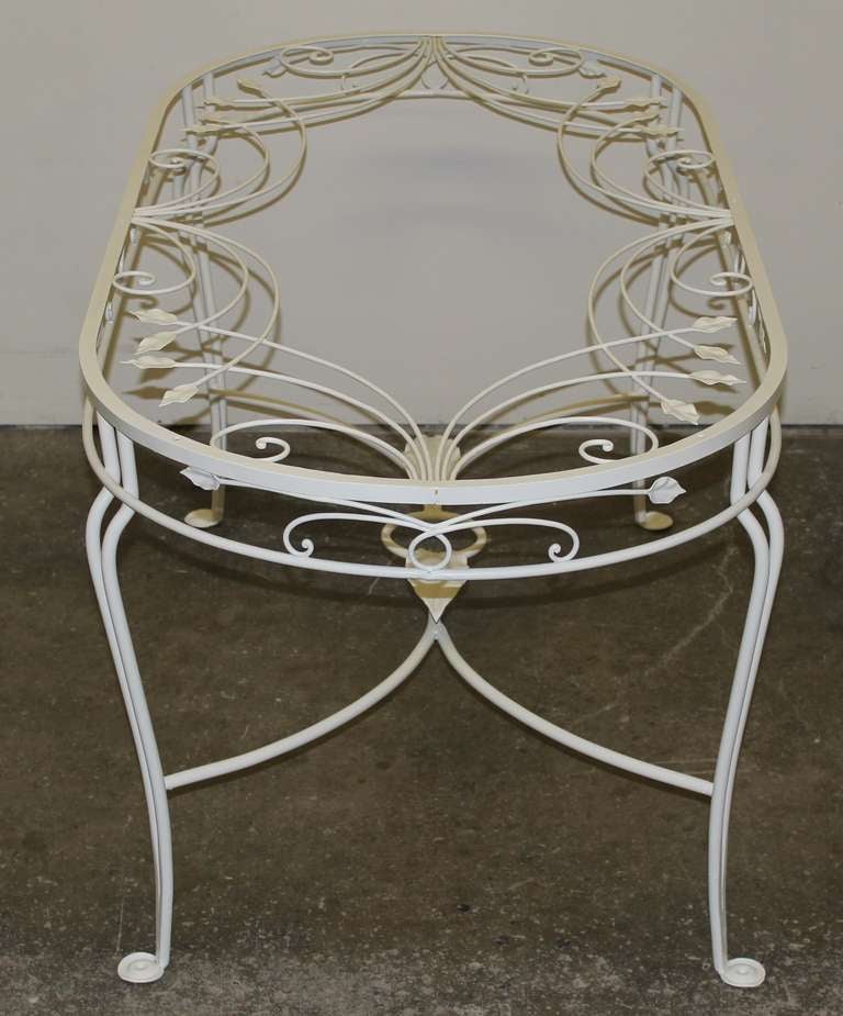 Mid-20th Century Salterini Wrought Iron Patio Chairs and Table