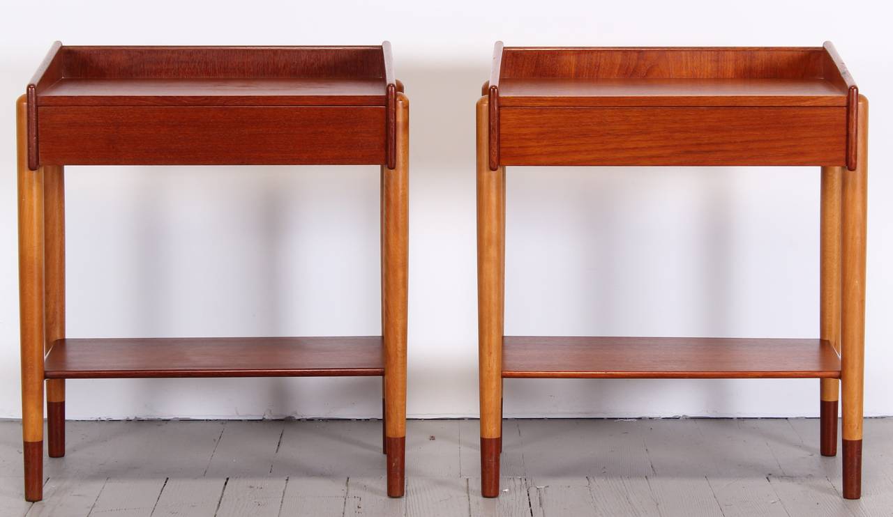 Pair of Borge Mogensen Danish Teak Side Tables In Good Condition In Hamburg, PA