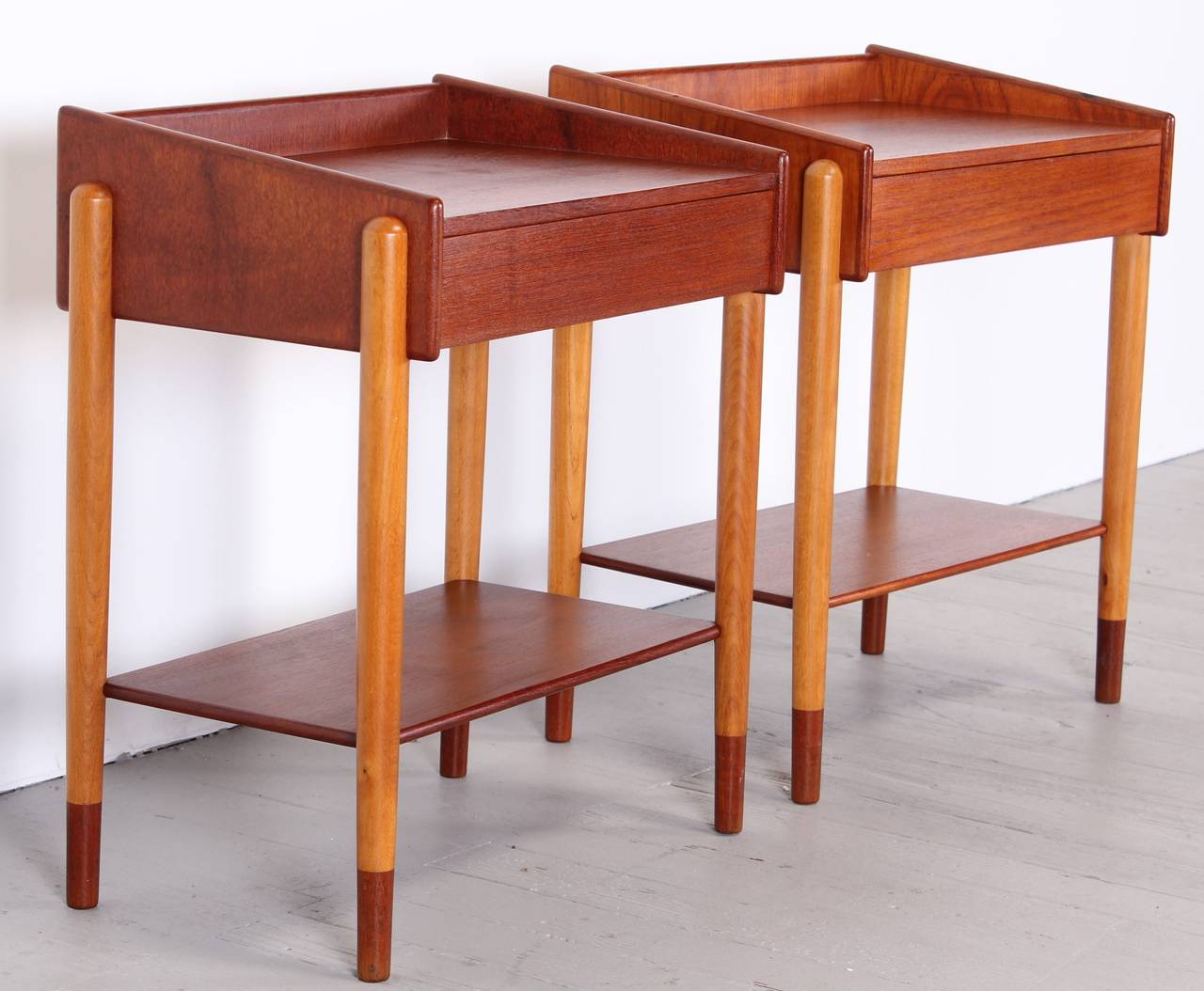 Mid-Century Modern Pair of Borge Mogensen Danish Teak Side Tables