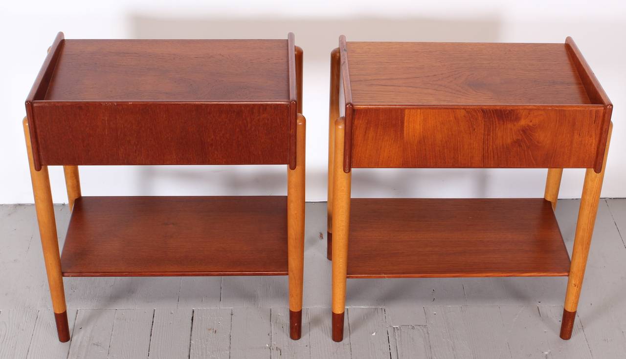 Pair of Borge Mogensen Danish Teak Side Tables 1