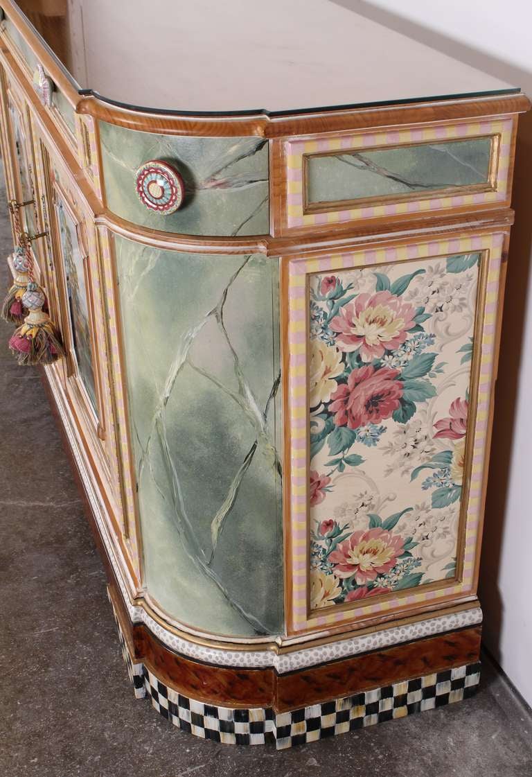 American Mackenzie-Childs Whimsical Credenza or Buffet