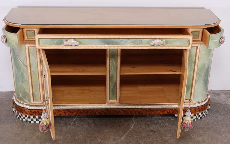 20th Century Mackenzie-Childs Whimsical Credenza or Buffet