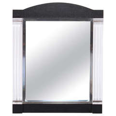 Les Prismatiques Style Mirror with Lucite Columns