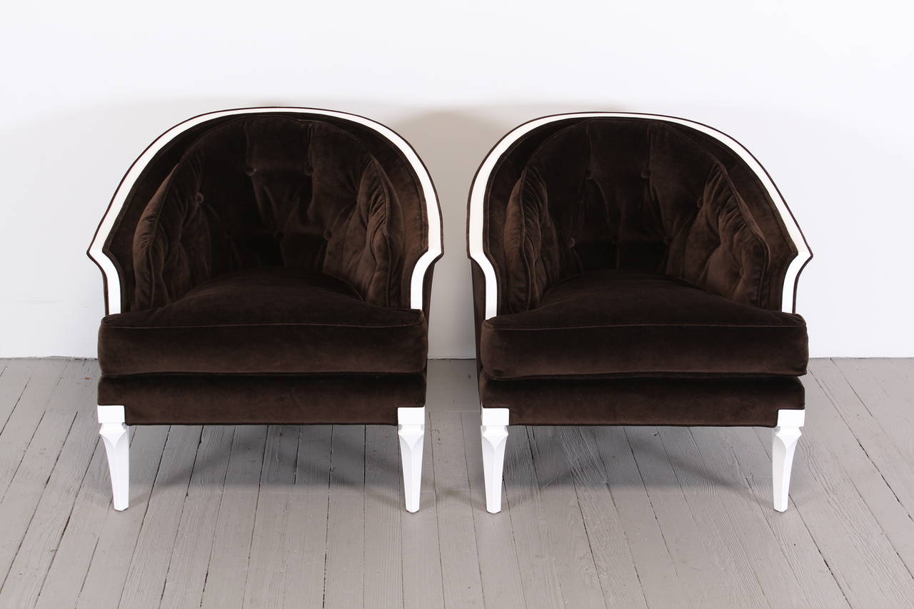 Luxurious Pair of Hollywood Regency Armchairs, 1960s 1