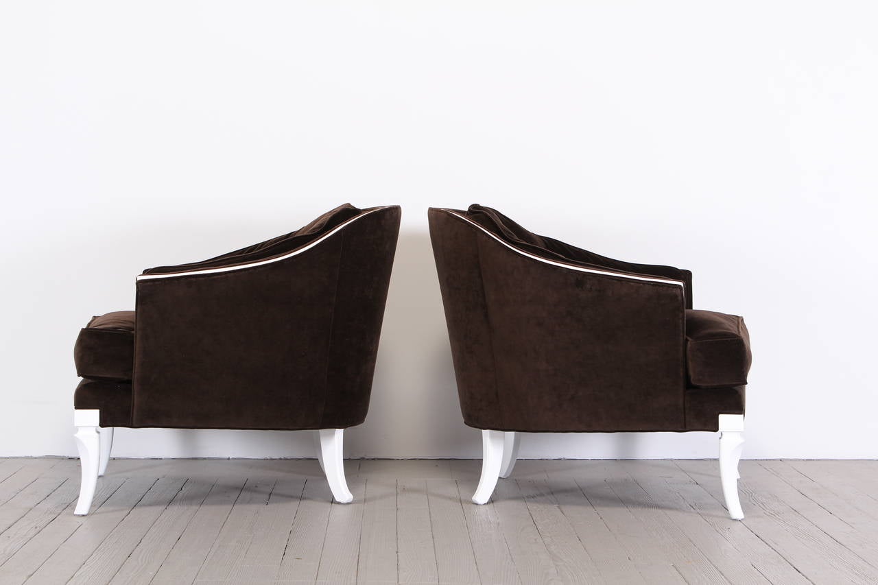 Luxurious Pair of Hollywood Regency Armchairs, 1960s 2
