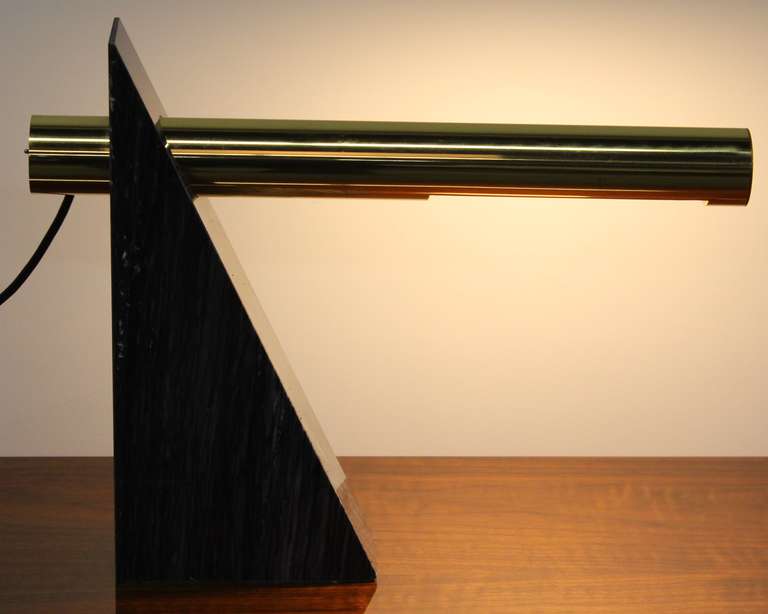 Robert Sonneman Marble & Brass Desk Lamp 3