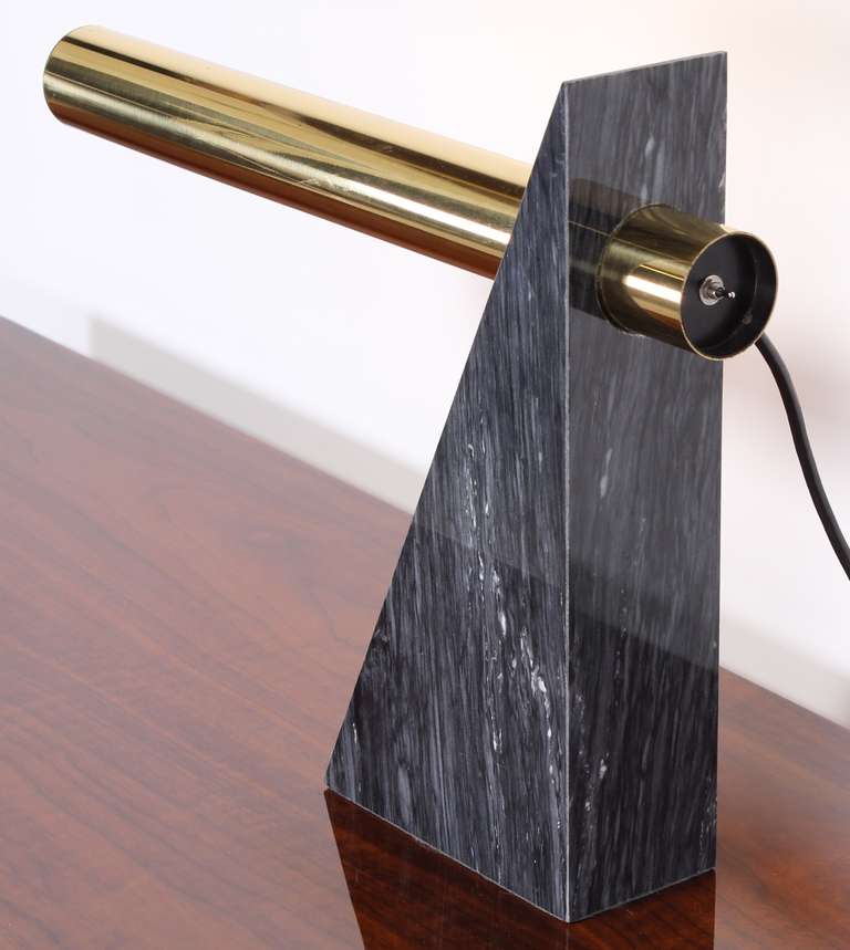 Robert Sonneman Marble & Brass Desk Lamp 2
