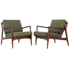 Pair of Danish Chairs by Ib Kofod-Larsen for Selig, 1960