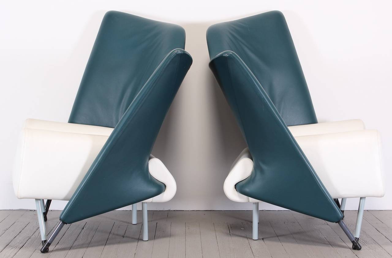Italian Sculptural Pair of Torso Chairs Paolo Deganello Cassina, 1982