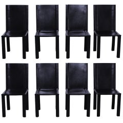 Set of 8 Matteo Grassi Italian Leather Chairs