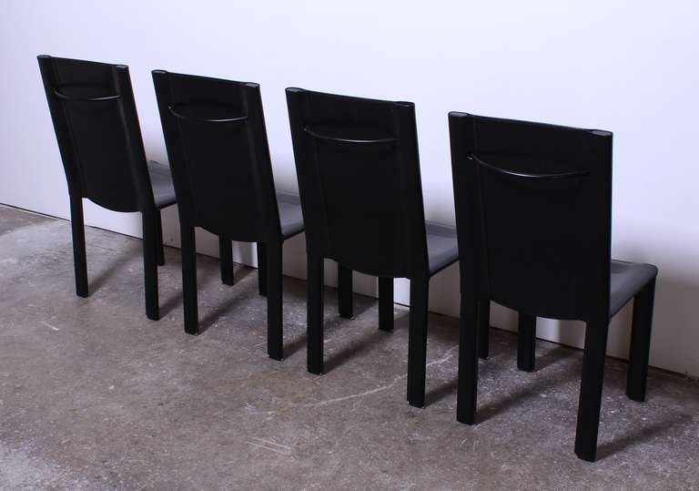 Set of 8 Matteo Grassi Italian Leather Chairs at 1stDibs
