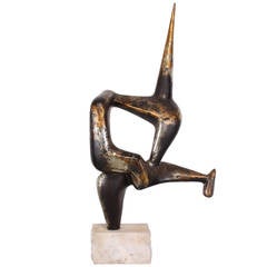 Vintage Monumental Five Foot Abstract Sculpture by Alfredo Halequa, 1963