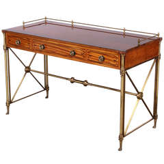 Kittinger Neoclassical Rosewood and Brass Desk, 1940