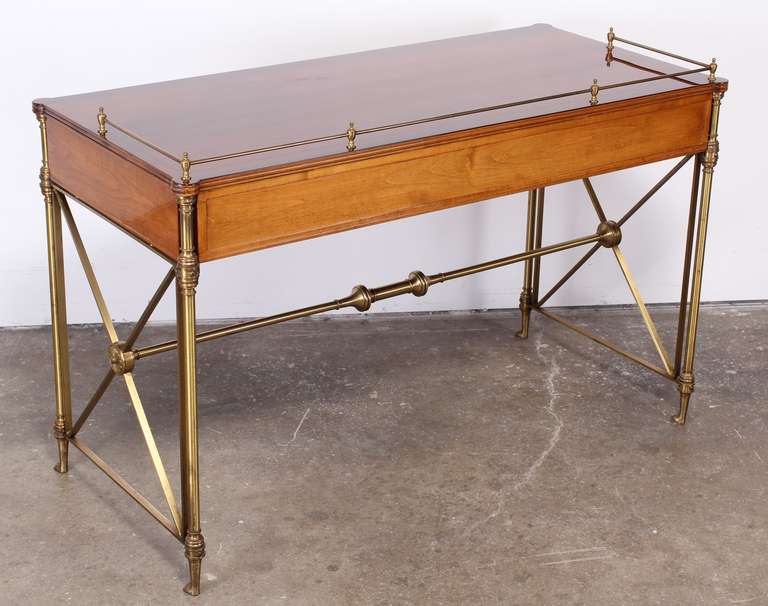 Kittinger Neoclassical Rosewood and Brass Desk, 1940 5