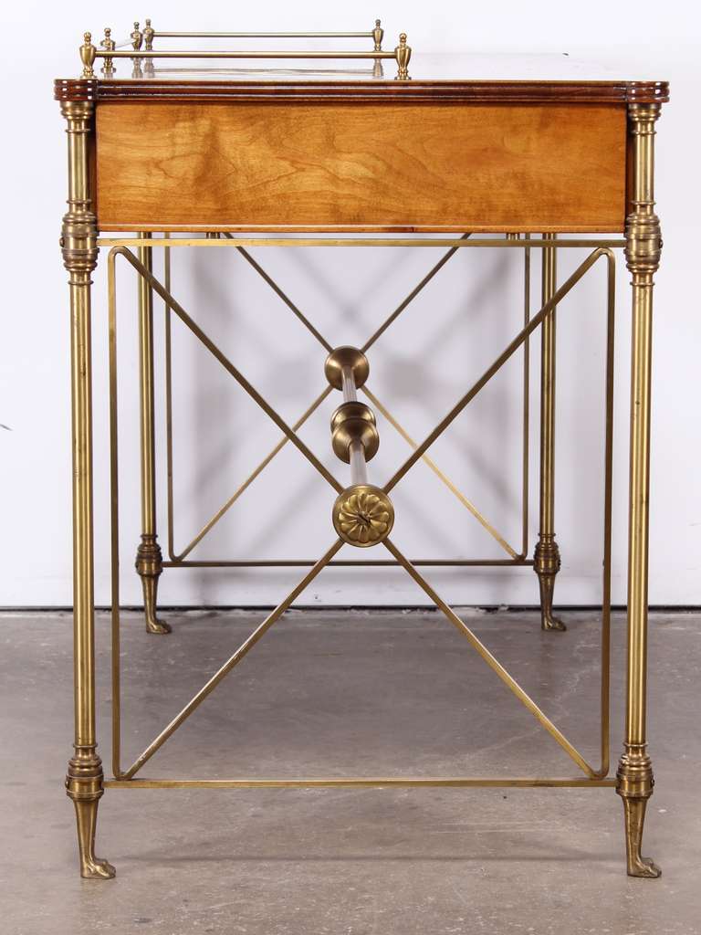 Kittinger Neoclassical Rosewood and Brass Desk, 1940 4