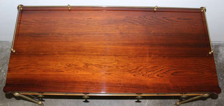 Kittinger Neoclassical Rosewood and Brass Desk, 1940 In Excellent Condition In Hamburg, PA
