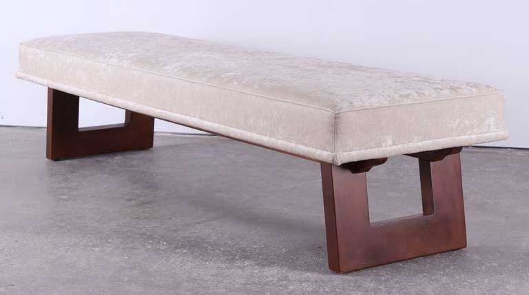 Paul Frankl Upholstered Bench In Excellent Condition In Hamburg, PA