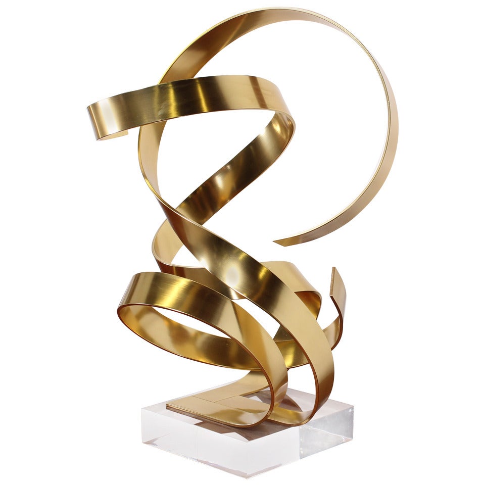 Anodized Aluminum Ribbon Sculpture by Dan Murphy