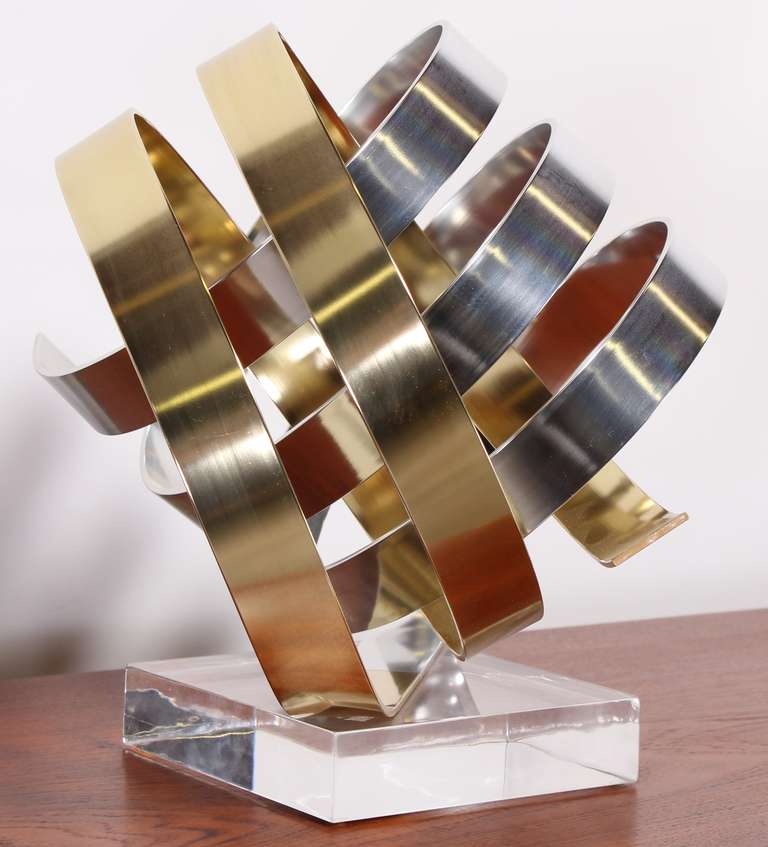American Anodized Aluminum Ribbon Sculpture by Dan Murphy
