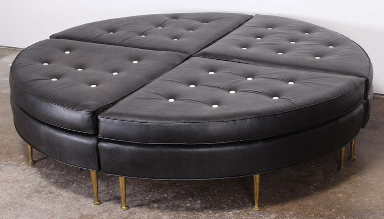 A great oversized sectional ottoman that can be configured in many different ways. Labeled Dunbar.