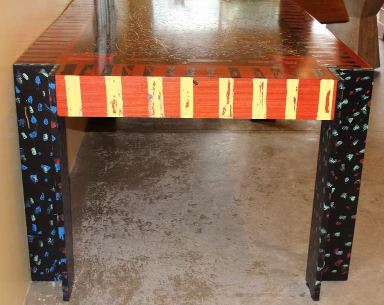Memphis Style Pop Art Desk by Pace In Excellent Condition In Hamburg, PA