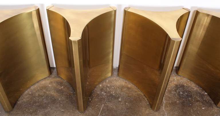 Four Brass Pedestal Table Bases by Mastercraft 1
