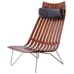 Hans Brattrud Rosewood  "Scandia" Chair for Hove Mobler