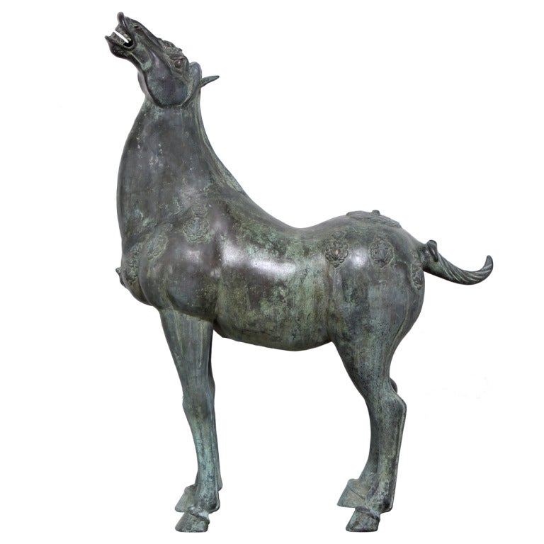 Chinese Tang Style Bronze Horse at 1stdibs