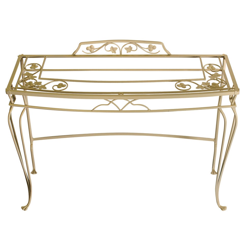 Wrought Iron Console Table by Salterini