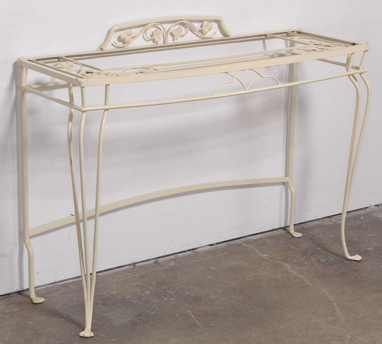 Mid-Century Modern Wrought Iron Console Table by Salterini