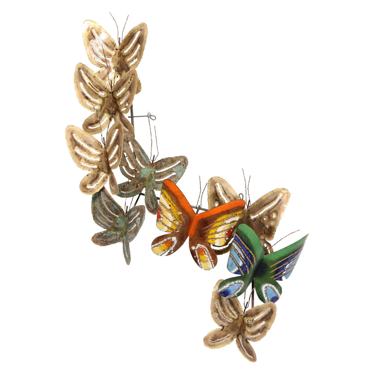Large Butterfly Wall Sculpture by Curtis Jere, 1971 at 1stDibs