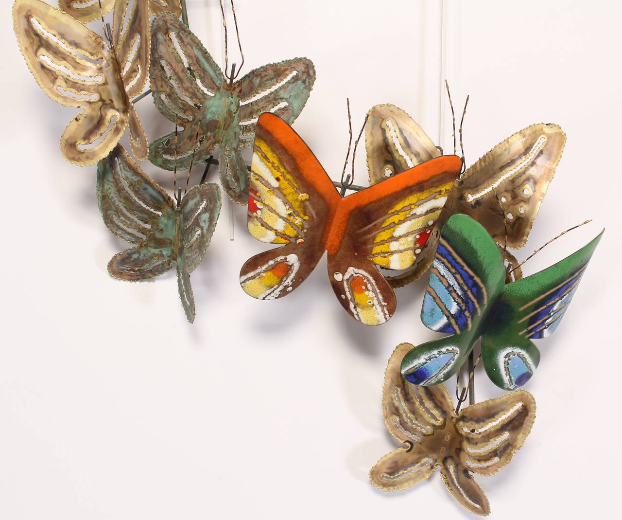 American Large Butterfly Wall Sculpture by Curtis Jere, 1971